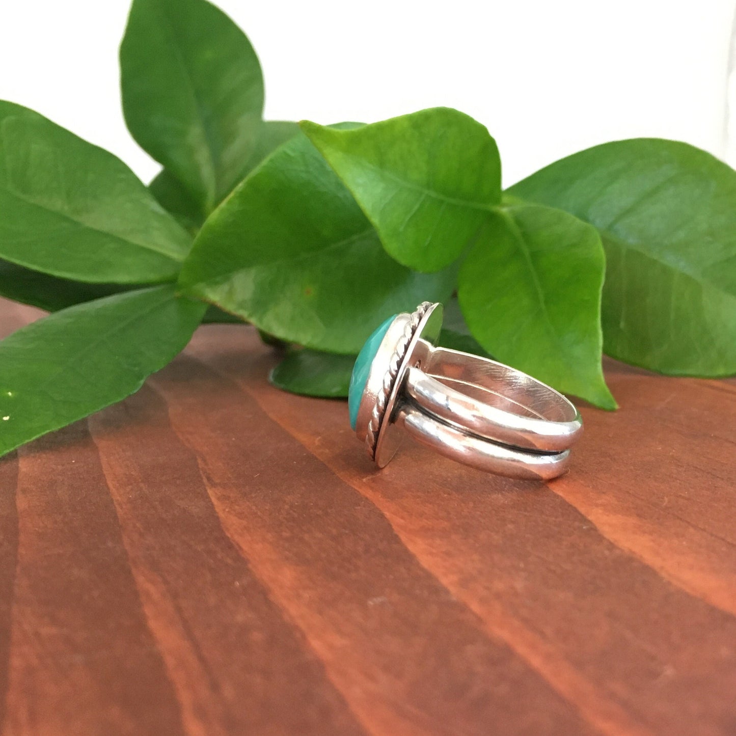 Royston Turquoise Ring Big bold Statement blue high grade size 6.5 men women western horse lover cowgirl boho hippie couturel