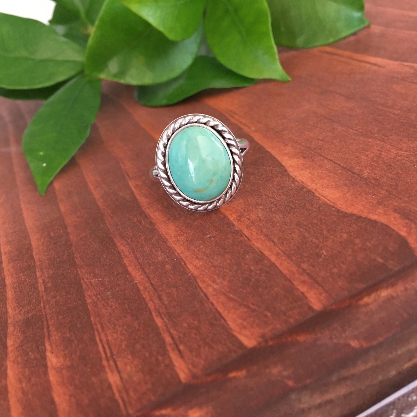 Royston Turquoise Ring Big bold Statement blue high grade size 10 1/4 men women western horse lover cowgirl boho hippie couture