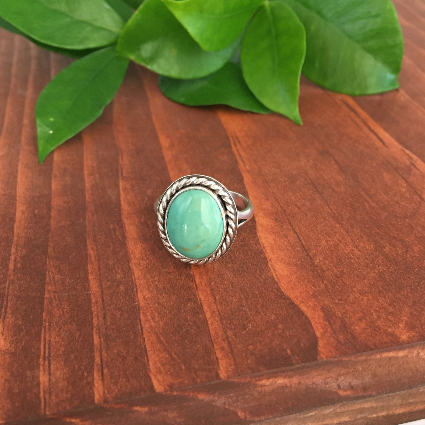 Royston Turquoise Ring Big bold Statement blue high grade size 10 1/4 men women western horse lover cowgirl boho hippie couture